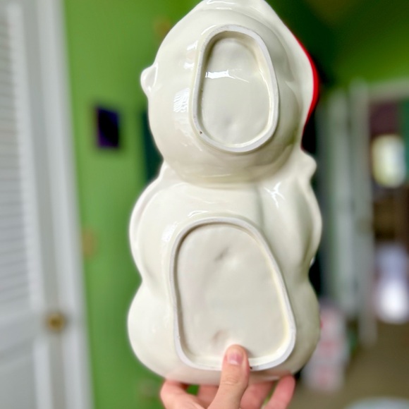 Vintage Winter Snowman Christmas Festive Sectional Dish Table Display Art - Picture 3 of 5